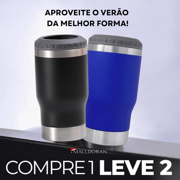 Copo Cooler Inox c/Abridor Embutido + Brinde [PROMOÇÃO RELÂMPAGO]